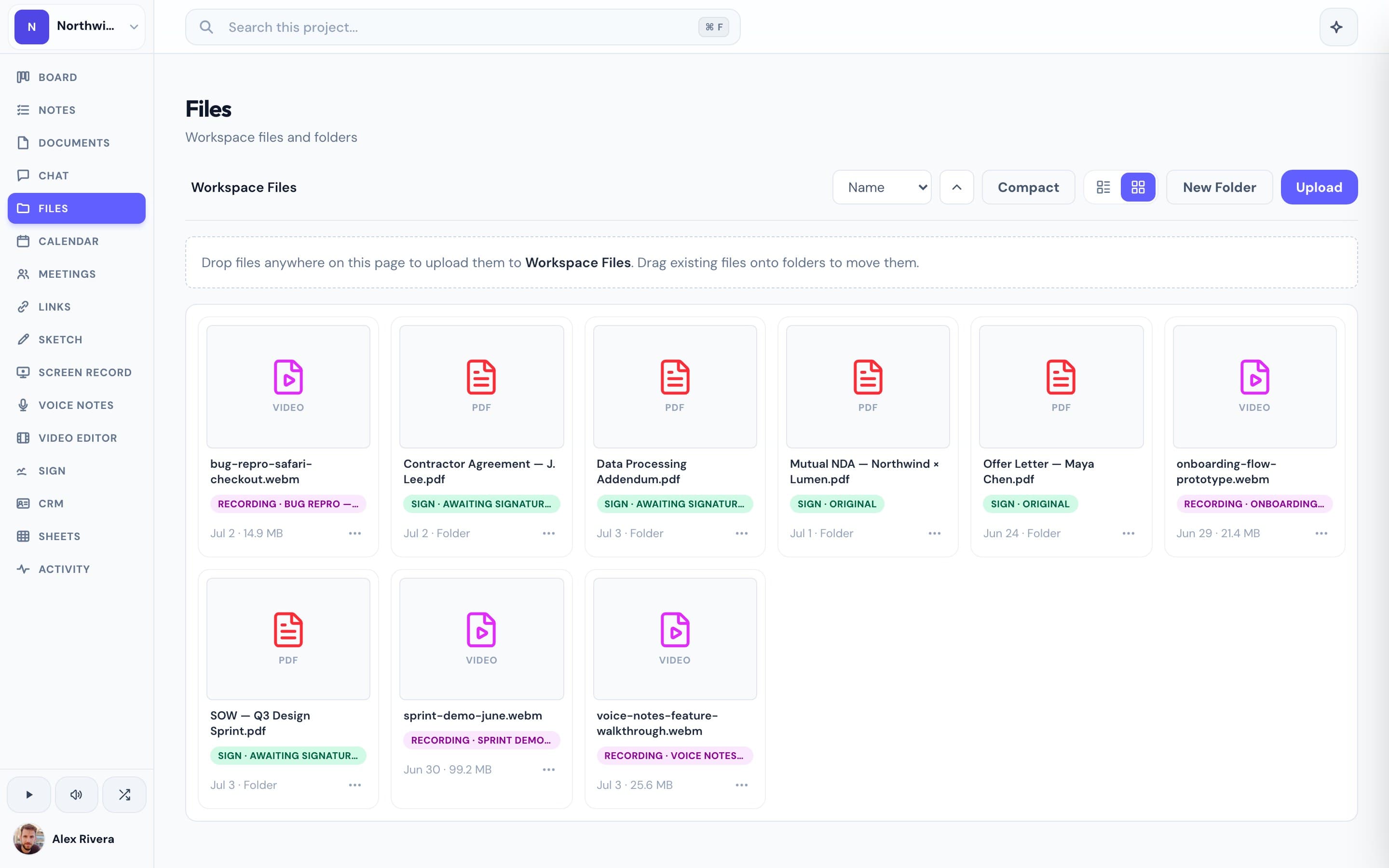 Project files and folders in Progress