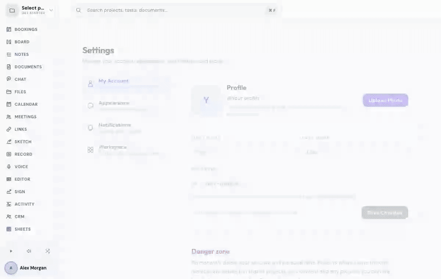 Switching between Dark and Light themes.